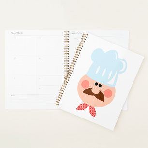 Agenda Cocinero italiano con bigote y sombrero