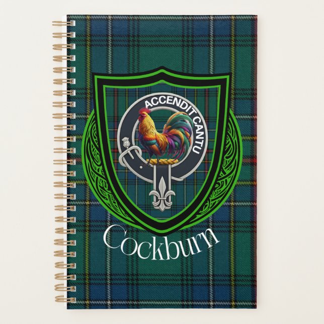 Agenda Cockburn Scottish Clan Tartan & Crest (Anverso)