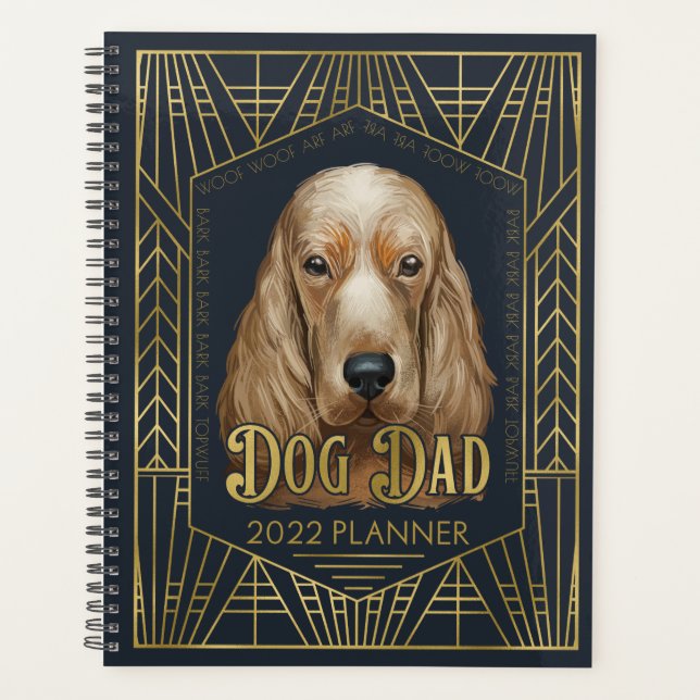 Agenda Cocker inglés Spaniel Working Dog Dad Funny 2022 (Anverso)