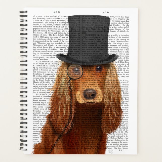 Agenda Cocker Spaniel, Hound formal y Gorra (Anverso)
