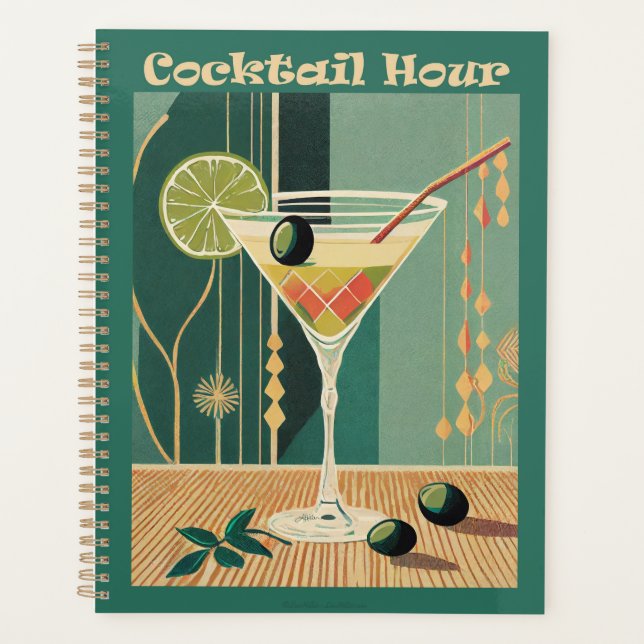 Agenda Cocktail Hour Mid Century Martini Moderno (Anverso)