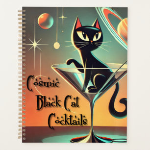 Agenda Cócteles de gato negro cósmico futurista atómico