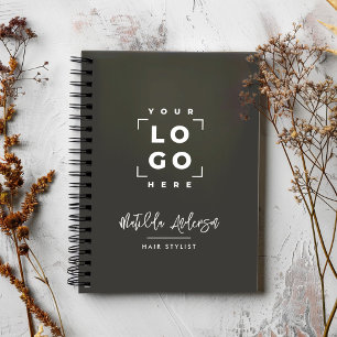Agenda Codigo QR de precio moderno elegante y gris carbón