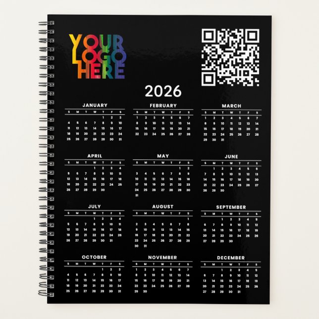 Agenda Código QR del logotipo comercial del Calendario Ne (Anverso)