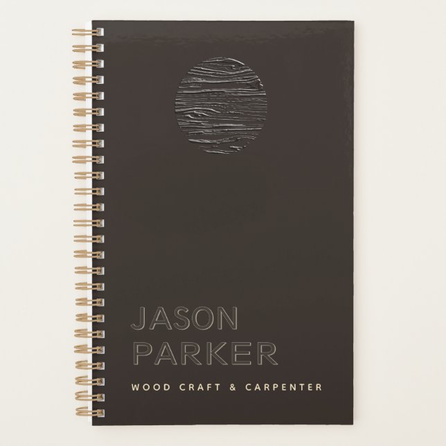 Agenda código Qr para carpintero profesional minimalista (Anverso)