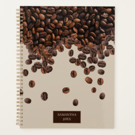 Agenda Coffee Beans Custom Name Mensual