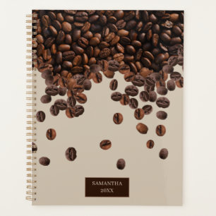 Agenda Coffee Beans Custom Name Mensual