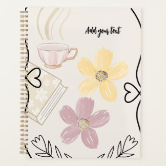 Agenda Coffee & Flowers Planner for Book Lovers