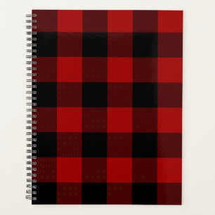 Agenda Colada negra y roja de búfalo