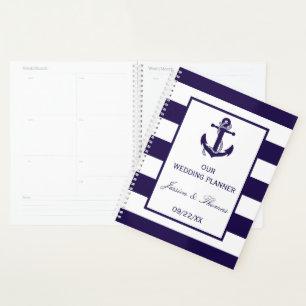Agenda Colección de Bodas de franjas de la marina de infl