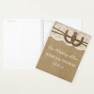 Agenda Colección de Bodas Kraft, Lace & Horseshoe