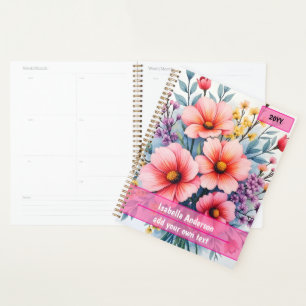 Agenda Colección de lujo de flores silvestres de moda