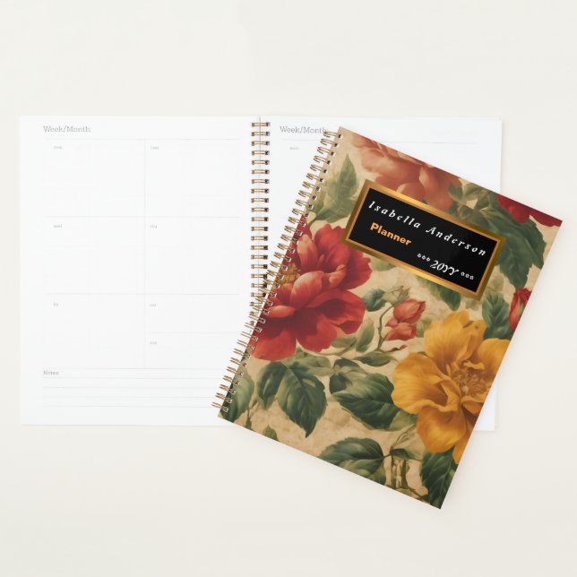 Agenda Colección de moda floral acuática vintage (Demostración)