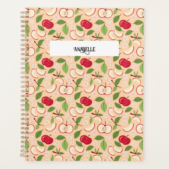 Agenda Colección de patrones de cesta de frutas - manzana (Anverso)