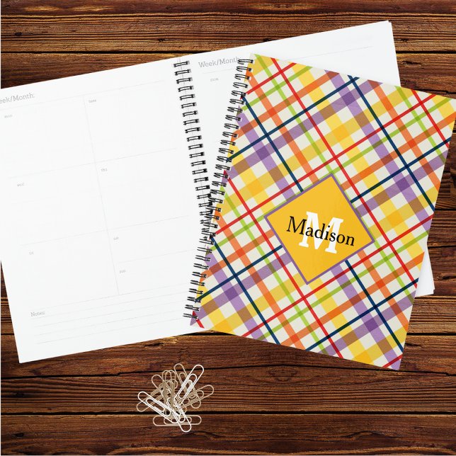 Agenda Colegio brillante Monograma amarillo (Subido por el creador)