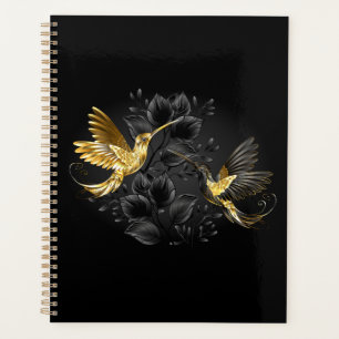 Agenda Colibrí negro y dorado