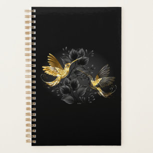 Agenda Colibrí negro y dorado
