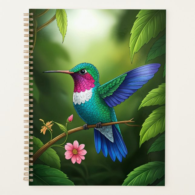 Agenda Colibrí vibrante entre hojas (Anverso)