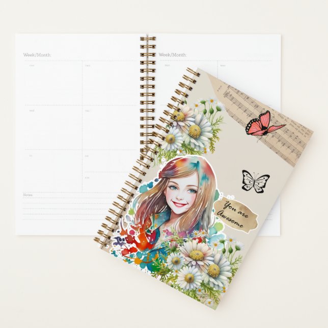 Agenda Collage Art April, Daisy (Demostración)