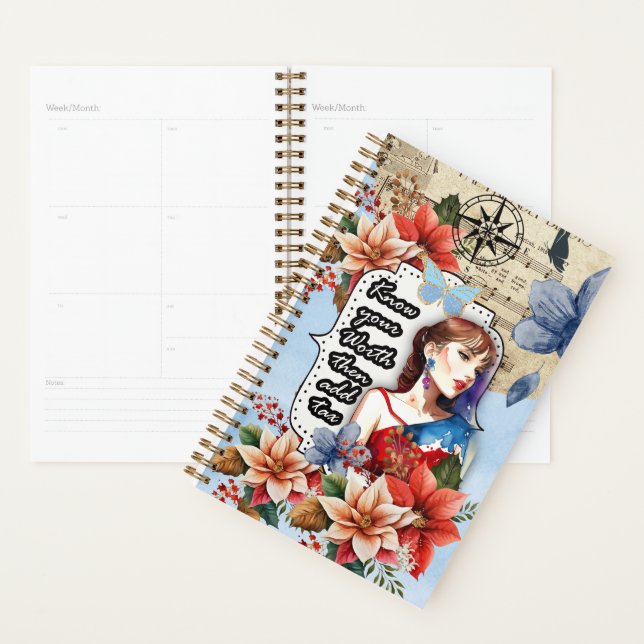 Agenda Collage Art December, Holly (Demostración)