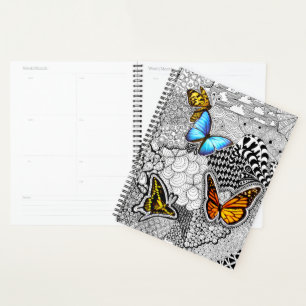 Agenda Collage de arte Butterfly Doodle