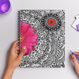 Agenda Collage de arte Flower Doodle