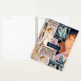 Agenda Collage de arte francés vintage personalizado