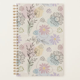 Agenda Collage de flores silvestres pastel – Geométrico f
