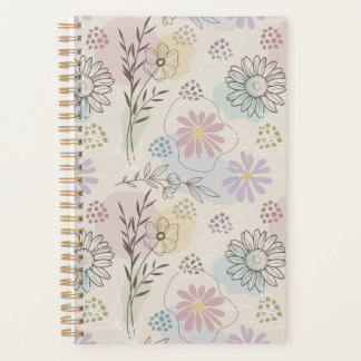 Agenda Collage de flores silvestres pastel – Geométrico f