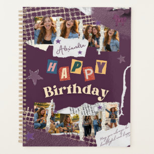 Agenda Collage de fotos de cumpleaños en álbum de recorte