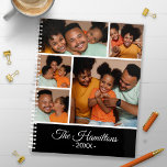 Agenda Collage de fotos familiar moderno<br><div class="desc">Cree un planificador personalizado utilizando esta plantilla de collage de fotos fácil. Añade fotos al frente,  incluyendo el año,  el nombre de tu familia y tu nombre u otro texto personalizado,  y una foto de tamaño completo en la portada trasera.</div>