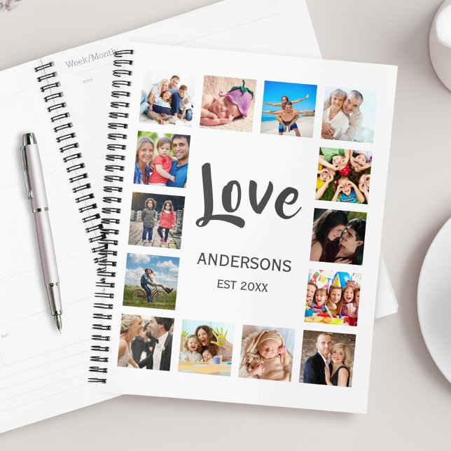 Agenda Collage de fotos familiar personalizado blanco per (Subido por el creador)