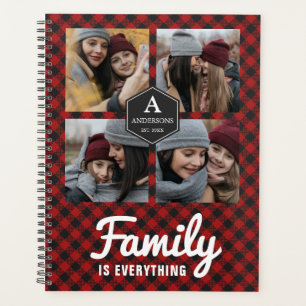 Agenda Collage de fotos familiar Red Buffalo Plaid Lumber
