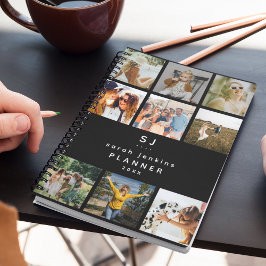 Agenda Collage de fotos inicial/nombre moderno 2025 anual