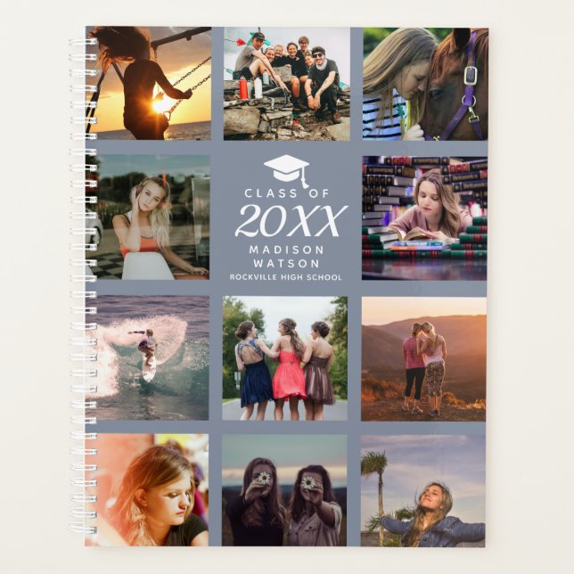 Agenda Collage de fotos personalizado Clase De Graduación (Anverso)
