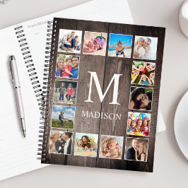 Agenda Collage de fotos personalizado Familia Rustic Farm