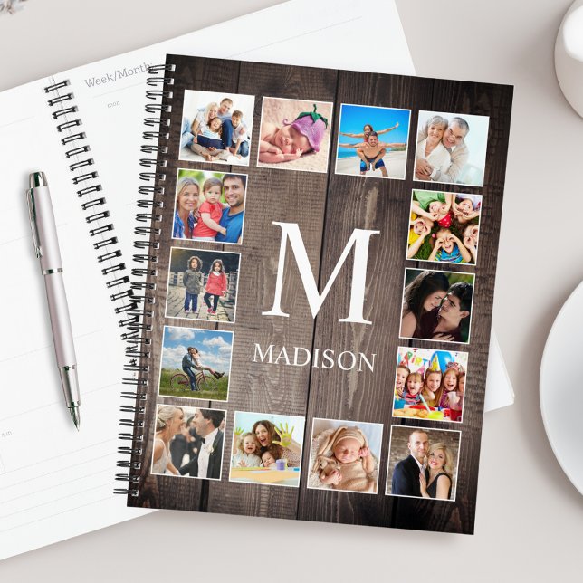 Agenda Collage de fotos personalizado Familia Rustic Farm (Subido por el creador)