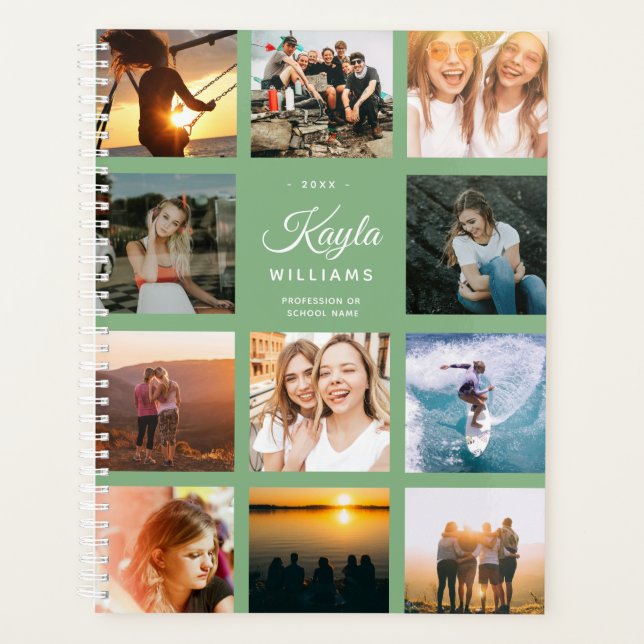 Agenda Collage de fotos personalizado Instagram Elegante  (Anverso)