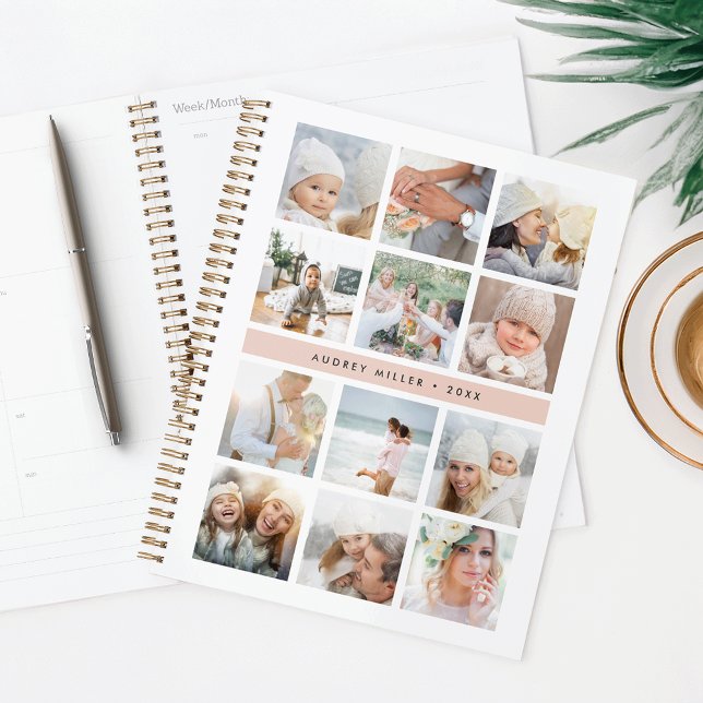 Agenda Collage de fotos rosa Rubor personalizado (Subido por el creador)
