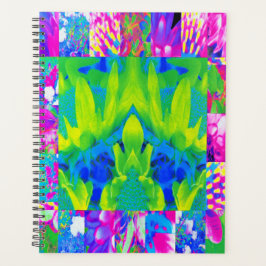 Agenda Collage de jardín de girasoles de patchwork abstra