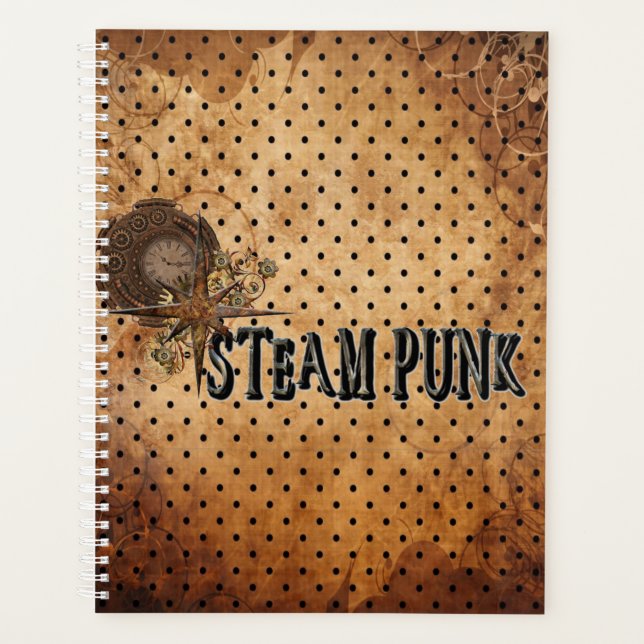 Agenda Collage de palabras Steampunk (Anverso)