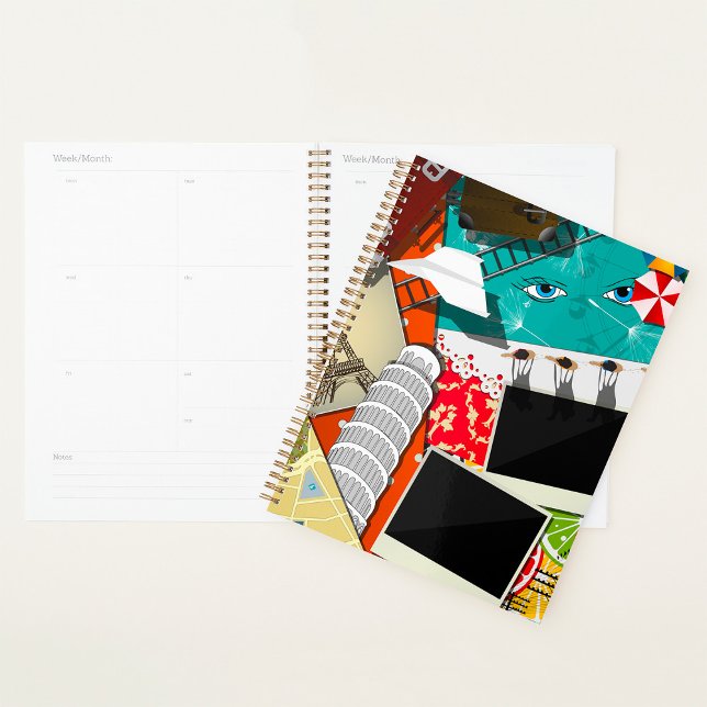 Agenda Collage de viajes con lugares emblemáticos de vaca (Subido por el creador)