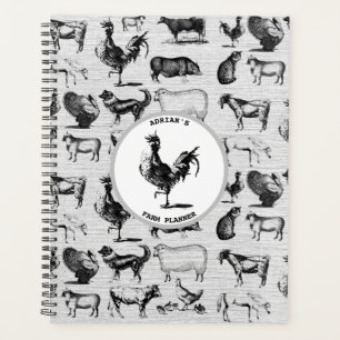 Agenda Collage Rústico de animales de granja