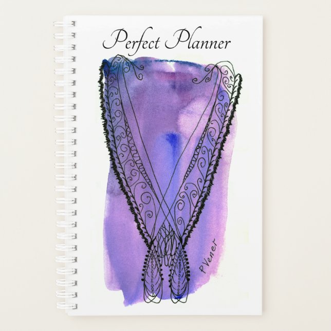 Agenda Collar de fantasía morado y azul (Anverso)