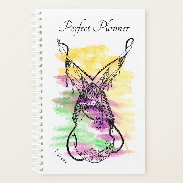 Agenda Collar de fantasía verde morado rosado (Anverso)