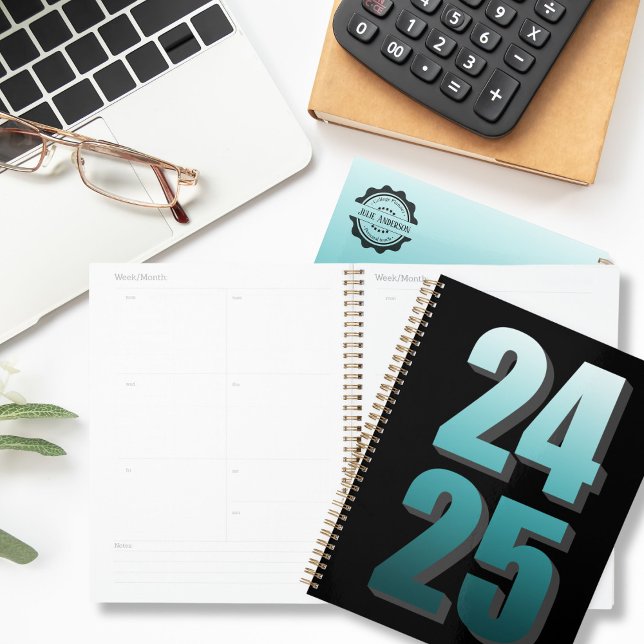 Agenda College Business Verde azulado y negro 2024 2025 p (Subido por el creador)