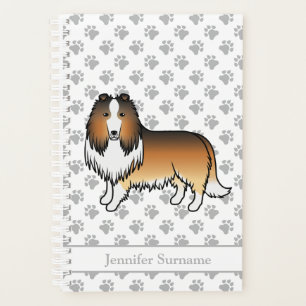 Agenda Collie Áspero de Sable Perro de Dibujos Animados L