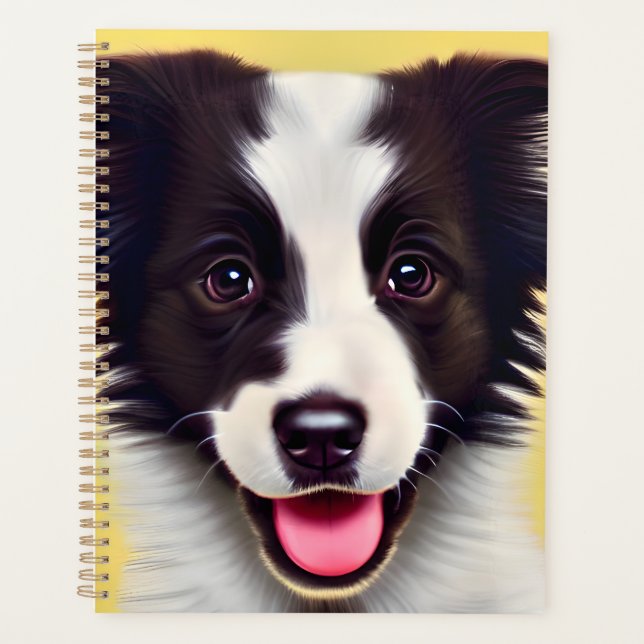 Agenda Collie Cute Border Feliz (Anverso)