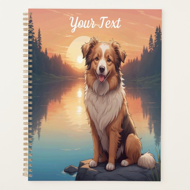 Agenda Collie Shepherd by Lake (Anverso)