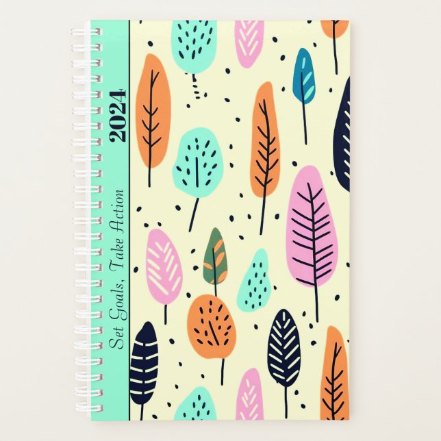 AGENDA COLOR BOHO MOTIVATIVO DE COLOR PASTEL (Anverso)